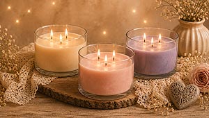 vonné svíčky Partylite se třemi knoty